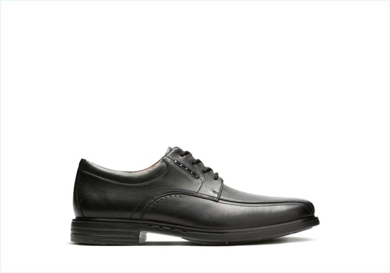  Un Kenneth Way / Black Leather Mens Shoes