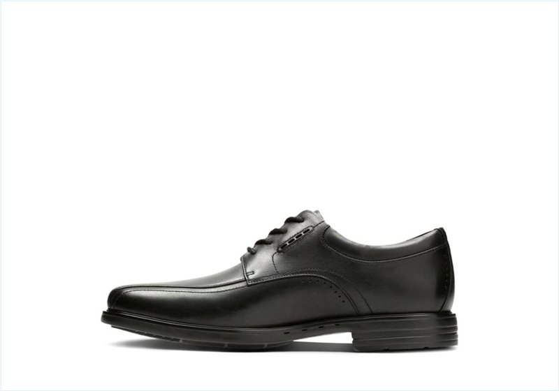  Un Kenneth Way / Black Leather Mens Shoes