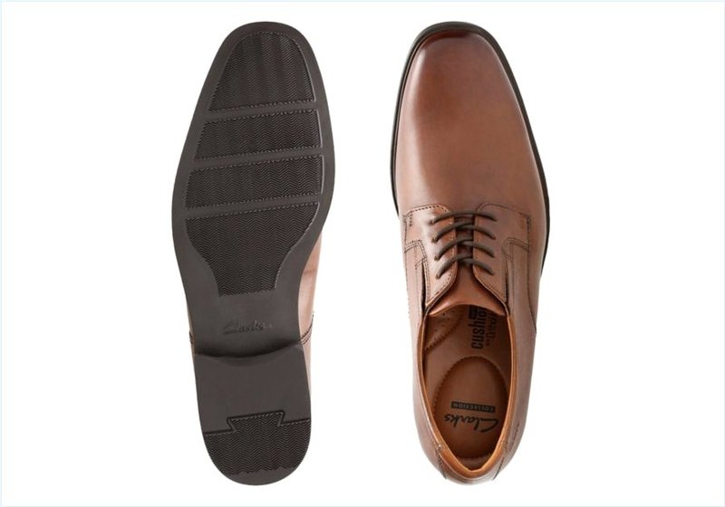  Tilden Plain / Dark Tan Leather Mens Shoes