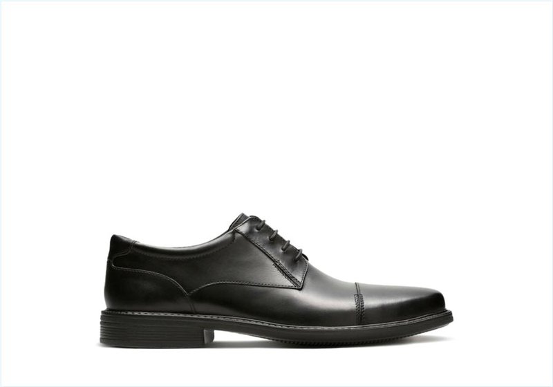  Wenham Cap / Black Leather Mens Shoes