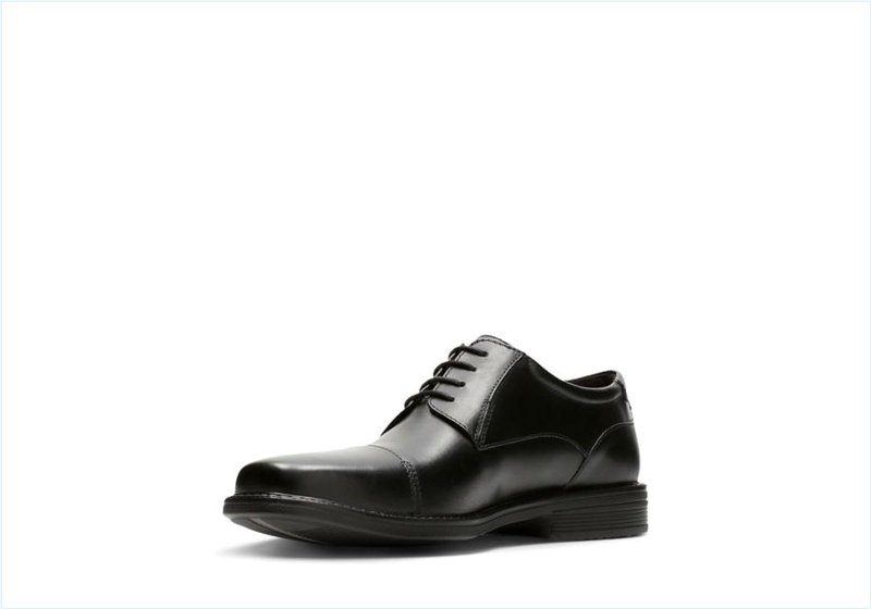  Wenham Cap / Black Leather Mens Shoes