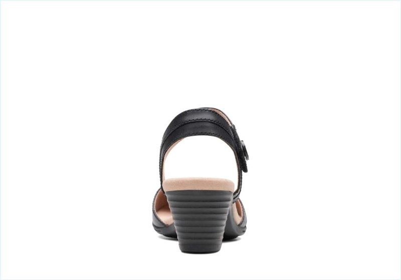  Valarie Rally / Black Leather Womens Sandals