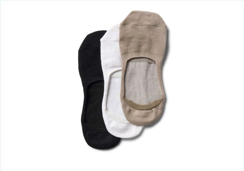  3 Pack No Show Bamboo / Multicolour Mens Accessories Socks