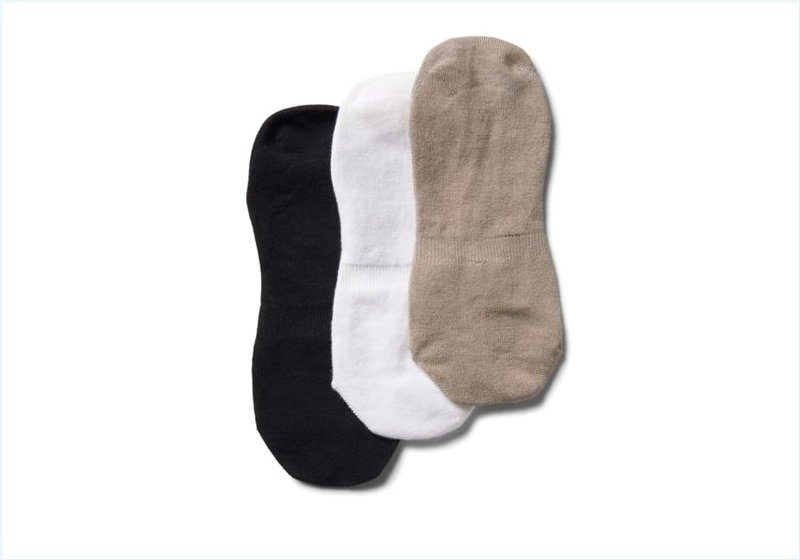  3 Pack No Show Bamboo / Multicolour Mens Accessories Socks