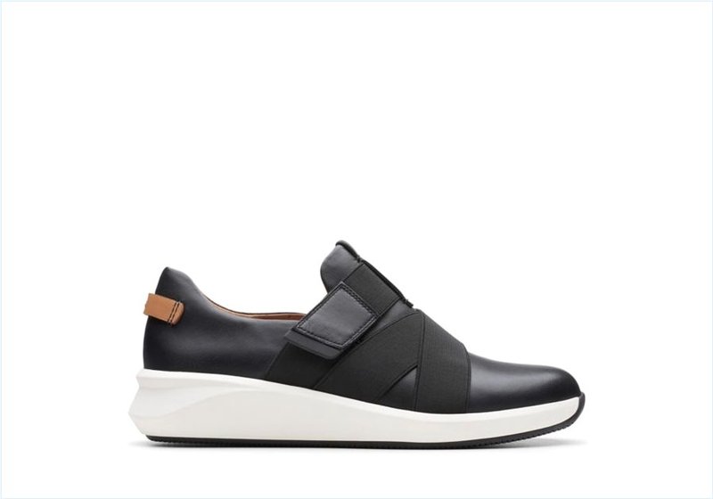  Un Rio Strap / Black Leather Womens Sport Shoes