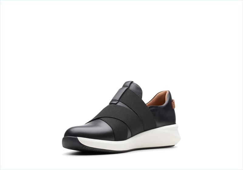  Un Rio Strap / Black Leather Womens Sport Shoes