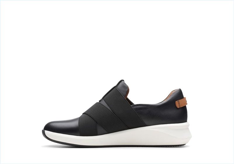  Un Rio Strap / Black Leather Womens Sport Shoes