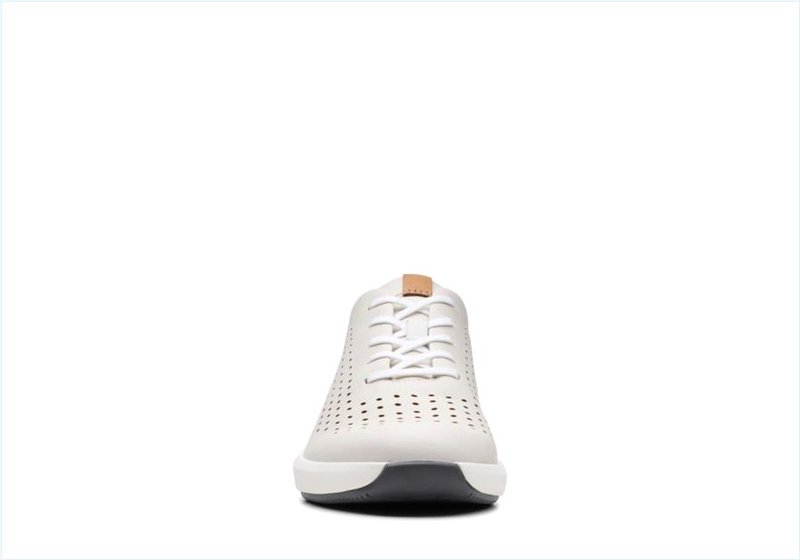  Un Rio Tie / White Leather Womens Sport Shoes