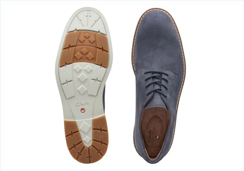  Un Elott Lace / Navy Nubuck Mens Shoes