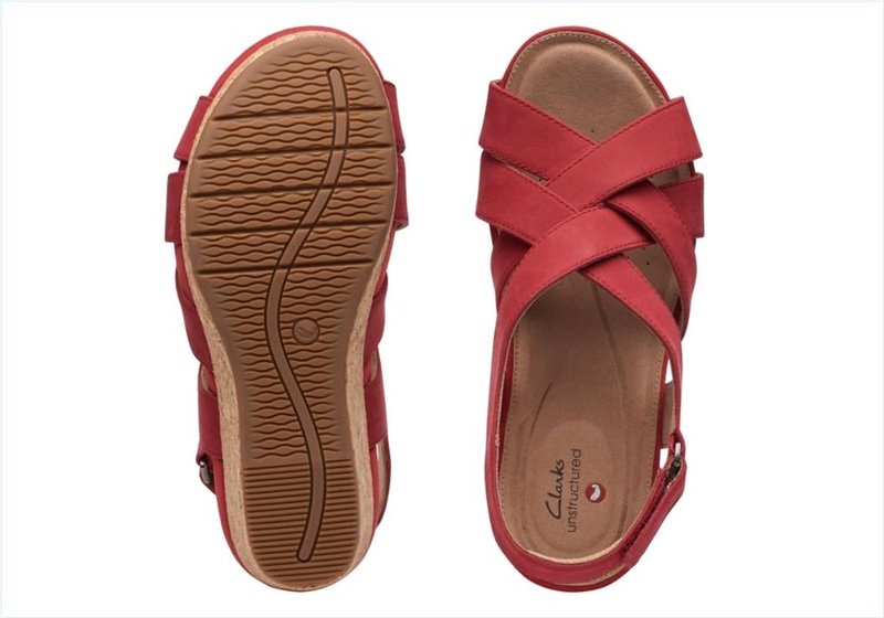  Un Capri Step / Red Nubuck Womens Sandals