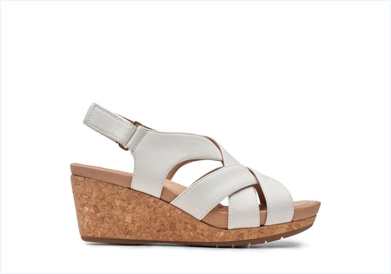  Un Capri Step / White Leather Womens Sandals