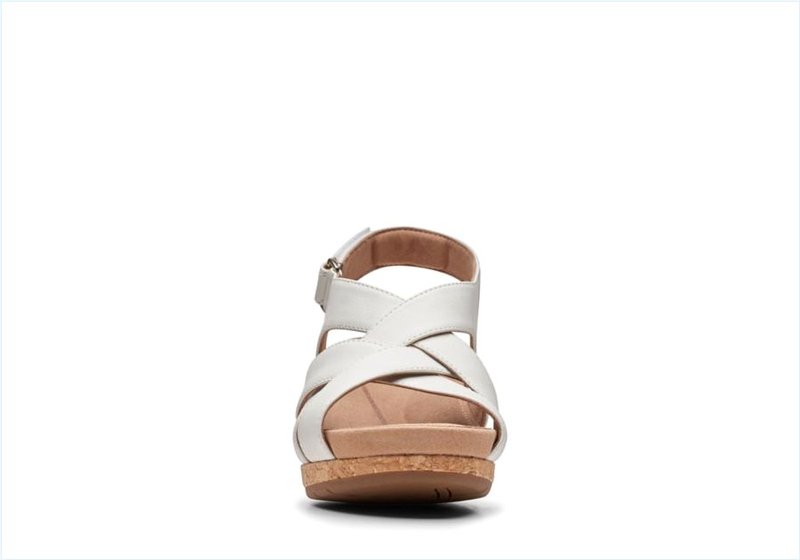  Un Capri Step / White Leather Womens Sandals