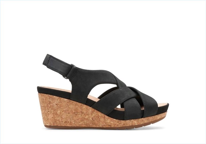  Un Capri Step / Black Nubuck Womens Sandals