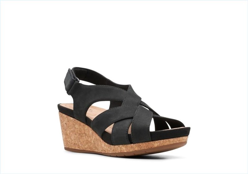  Un Capri Step / Black Nubuck Womens Sandals