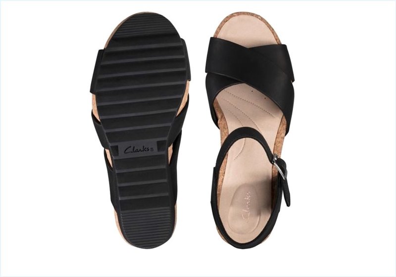  Flex Sun / Black Leather Womens Sandals