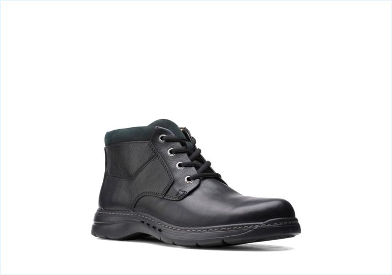  Brawley Up / Black Leather Mens Boots