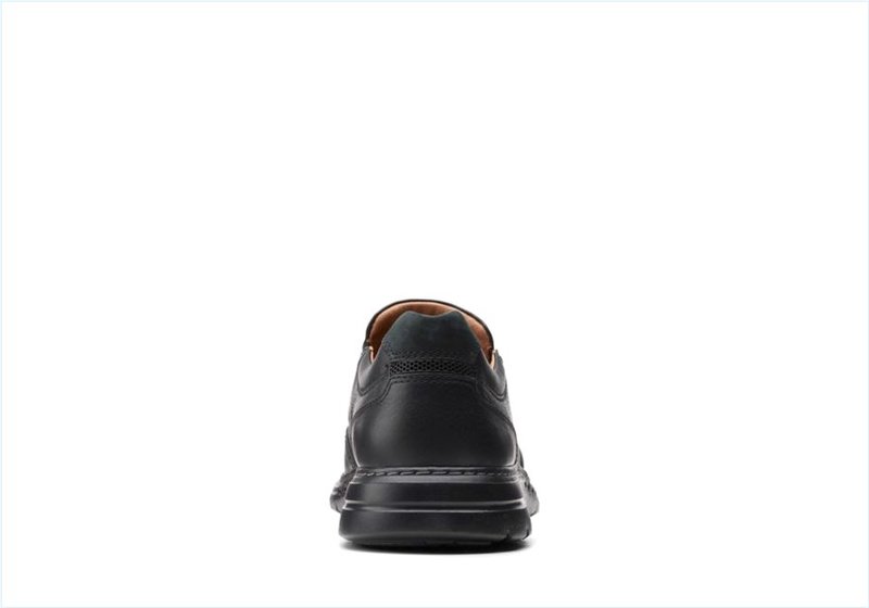  Un Brawley Step / Black Leather Mens Shoes