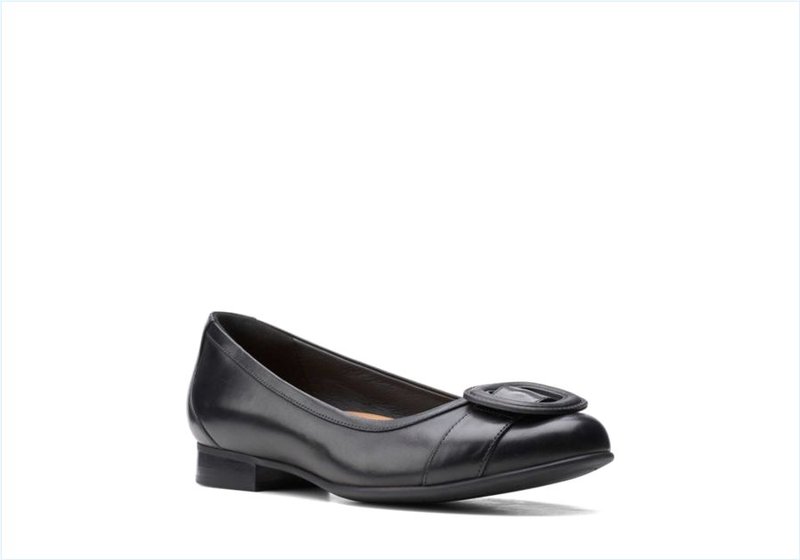  Un Blush Cove / Black Leather Womens Shoes