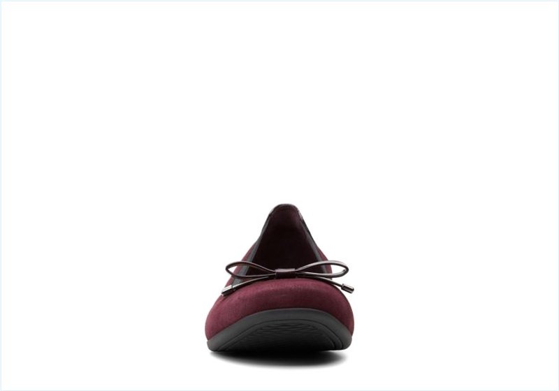  Un Darcey Bow / Burgundy Suede Womens Shoes