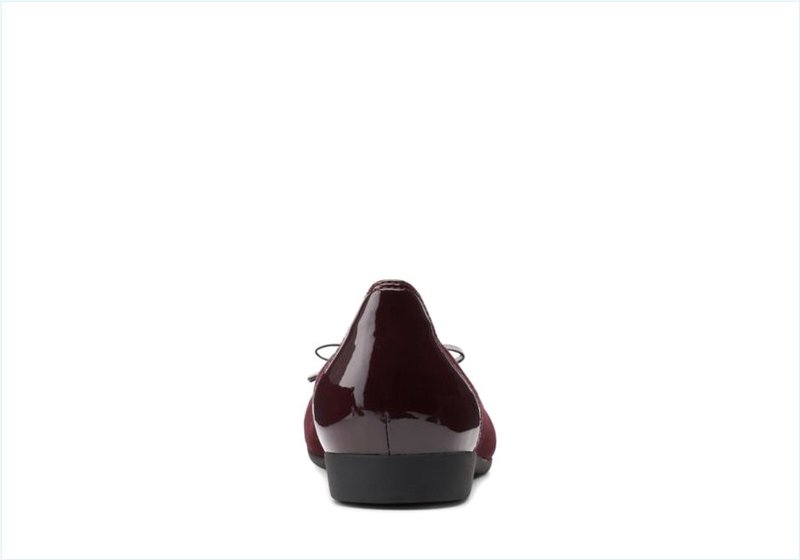  Un Darcey Bow / Burgundy Suede Womens Shoes