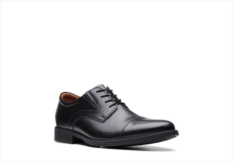  Whiddon Cap / Black Leather Mens Shoes