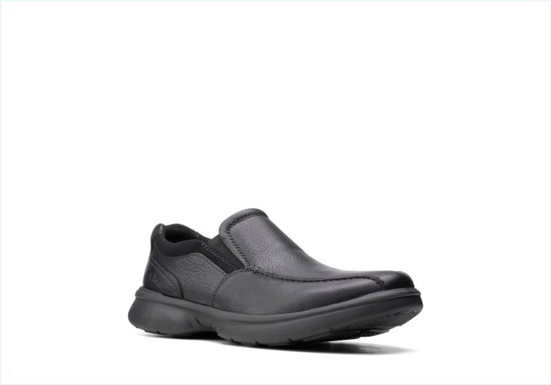  Bradley Step / Black Tumbled Leather Mens Shoes