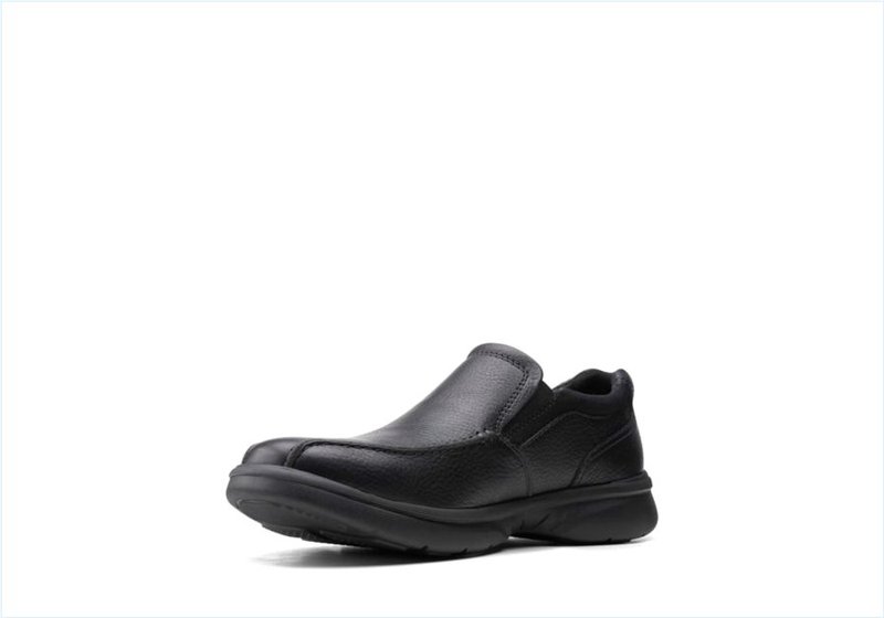  Bradley Step / Black Tumbled Leather Mens Shoes