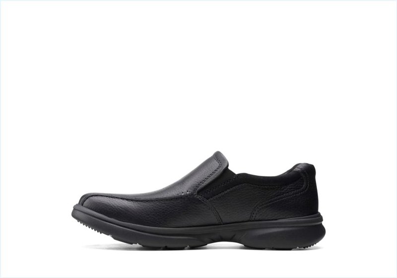  Bradley Step / Black Tumbled Leather Mens Shoes