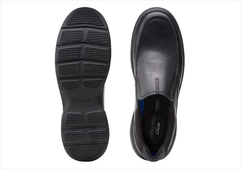  Bradley Free / Black Tumbled Leather Mens Shoes