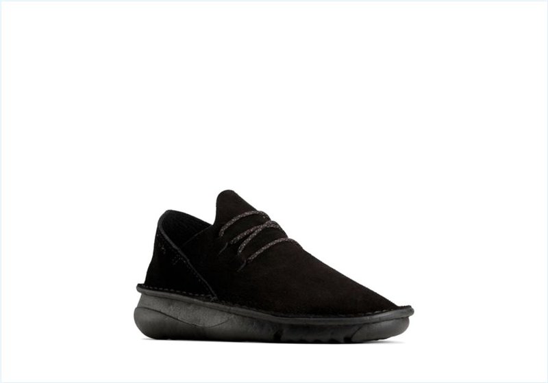  Clarks Origin / Black Suede Womens Sport Shoes