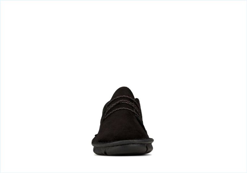  Clarks Origin / Black Suede Womens Sport Shoes