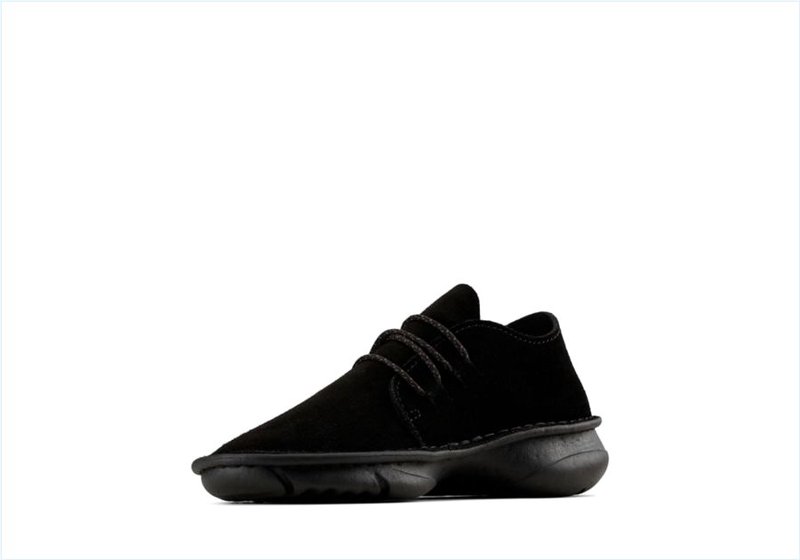  Clarks Origin / Black Suede Womens Sport Shoes