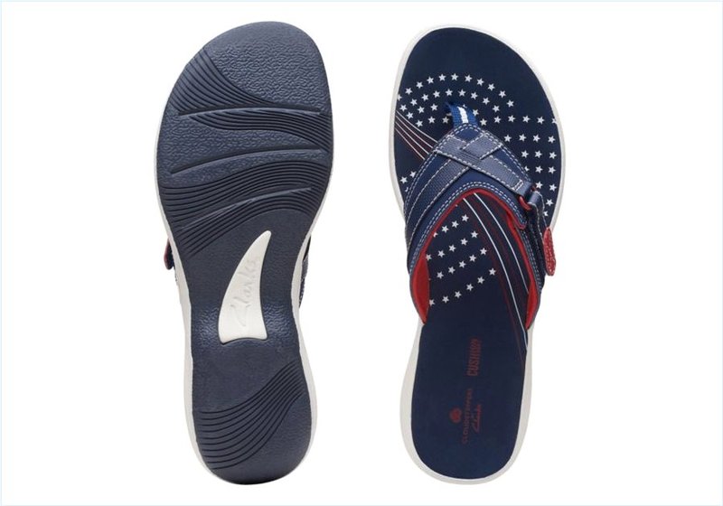  BREEZE SEA / Navy/Red Womens Sandals