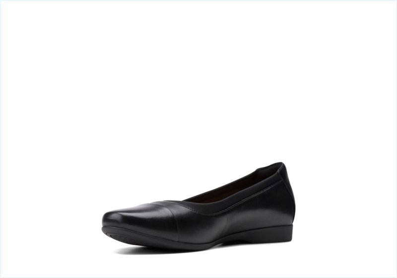  Un Darcey Cap 2 / Black Leather Womens Shoes