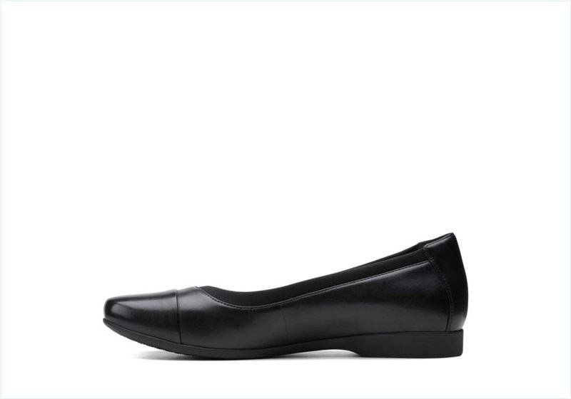  Un Darcey Cap 2 / Black Leather Womens Shoes