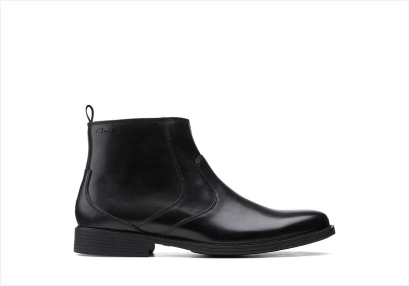  Whiddon Zip / Black Leather Mens Boots