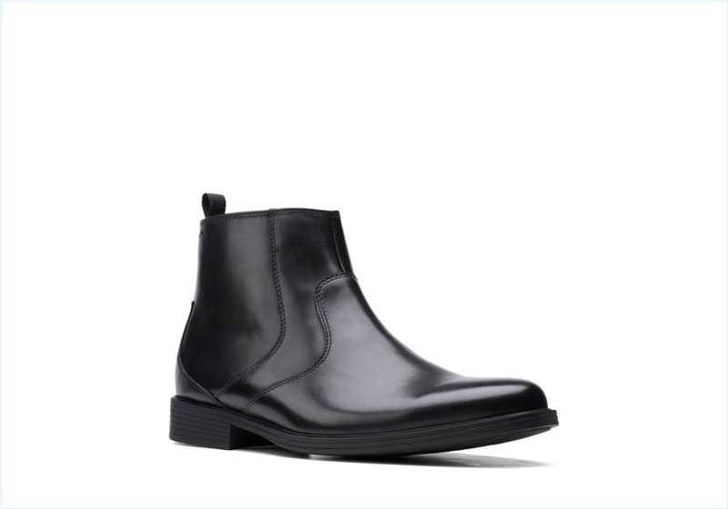  Whiddon Zip / Black Leather Mens Boots