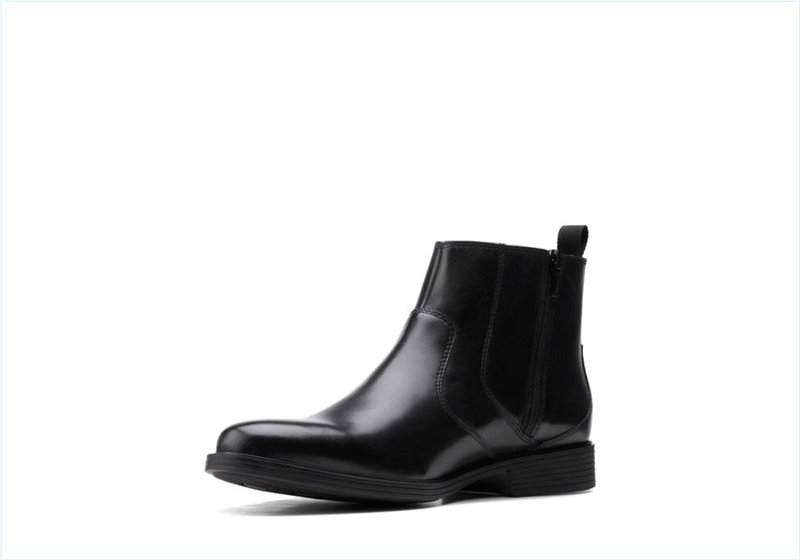  Whiddon Zip / Black Leather Mens Boots