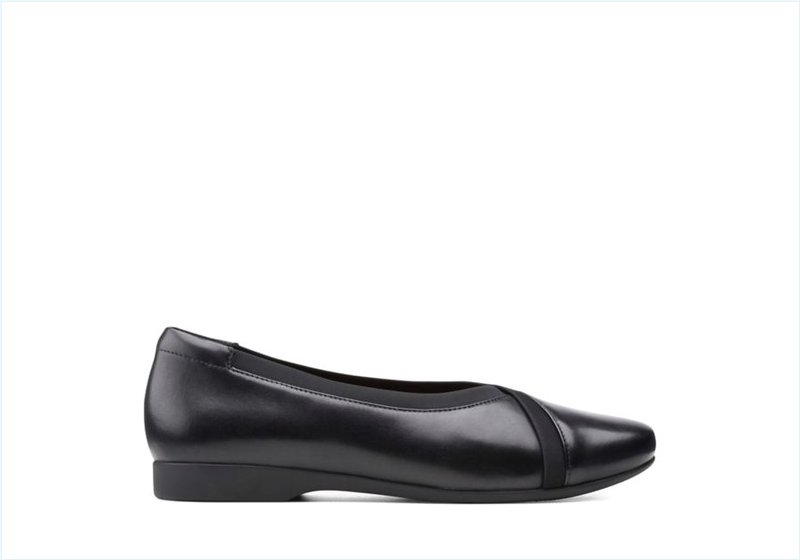  Un DarceyEase2 / Black Leather Womens Shoes