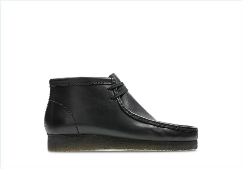  Wallabee Boot / Black Leather Mens Originals Icon Boots