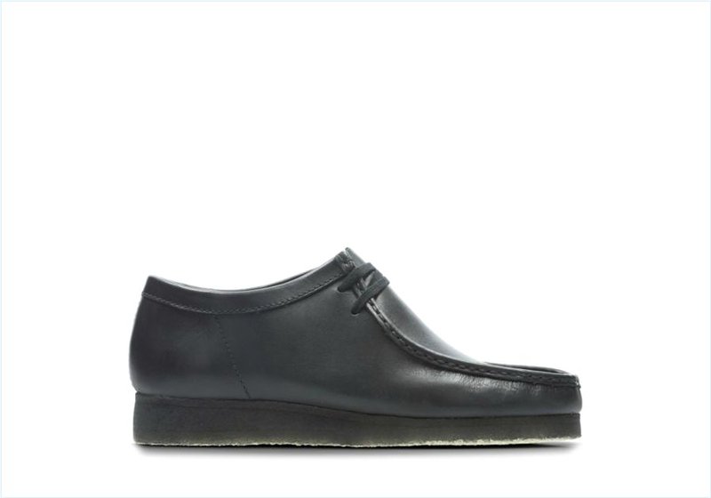  Wallabee / Black Leather Mens Originals Icon Shoes