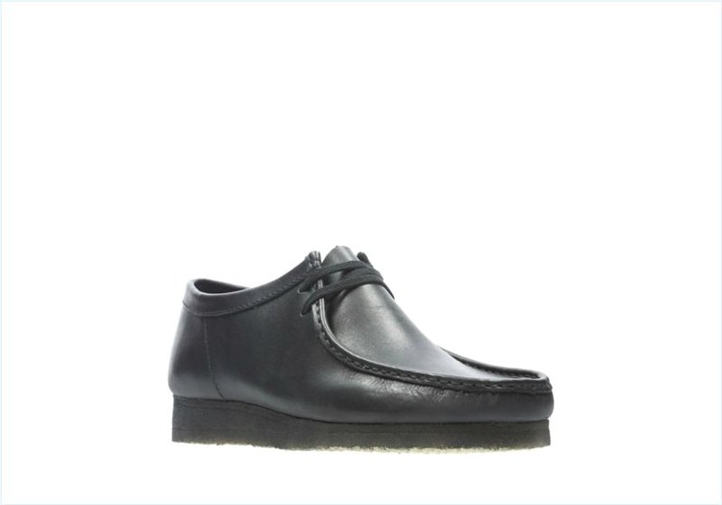  Wallabee / Black Leather Mens Originals Icon Shoes