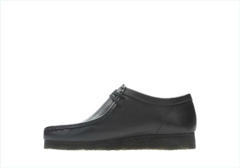  Wallabee / Black Leather Mens Originals Icon Shoes