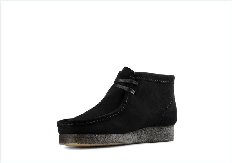  Wallabee Boot / Black Suede Womens Originals Icon Boots