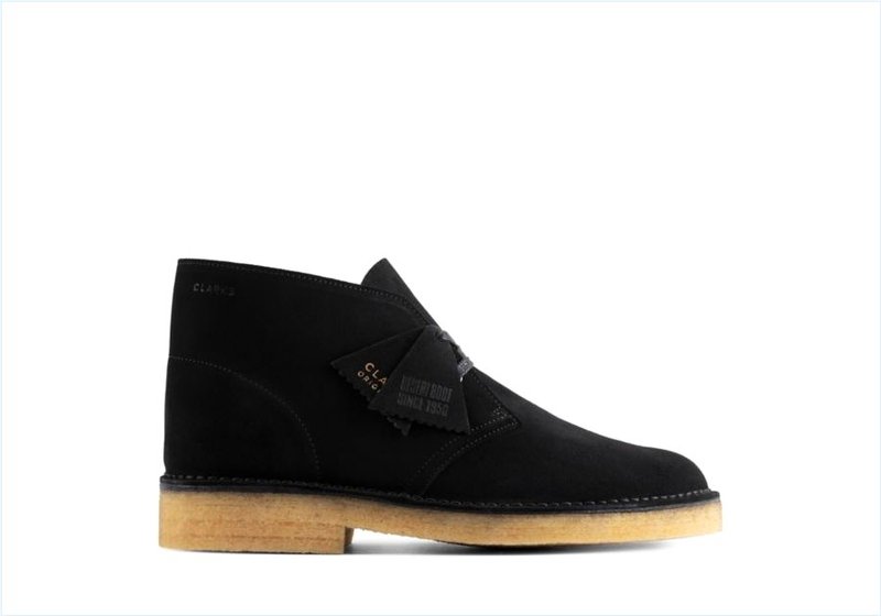  Desert Boot 221 / Black Suede Mens Originals Boots