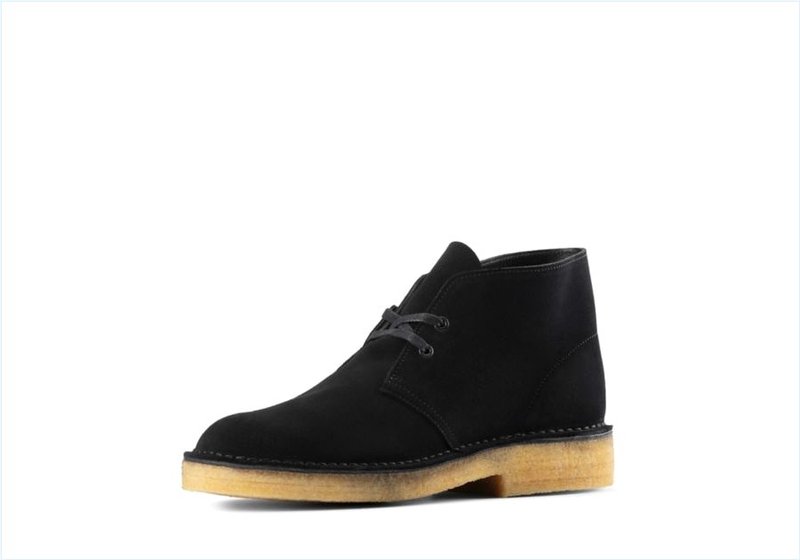  Desert Boot 221 / Black Suede Mens Originals Boots