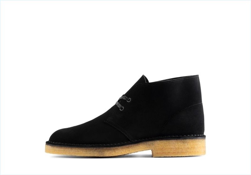  Desert Boot 221 / Black Suede Mens Originals Boots