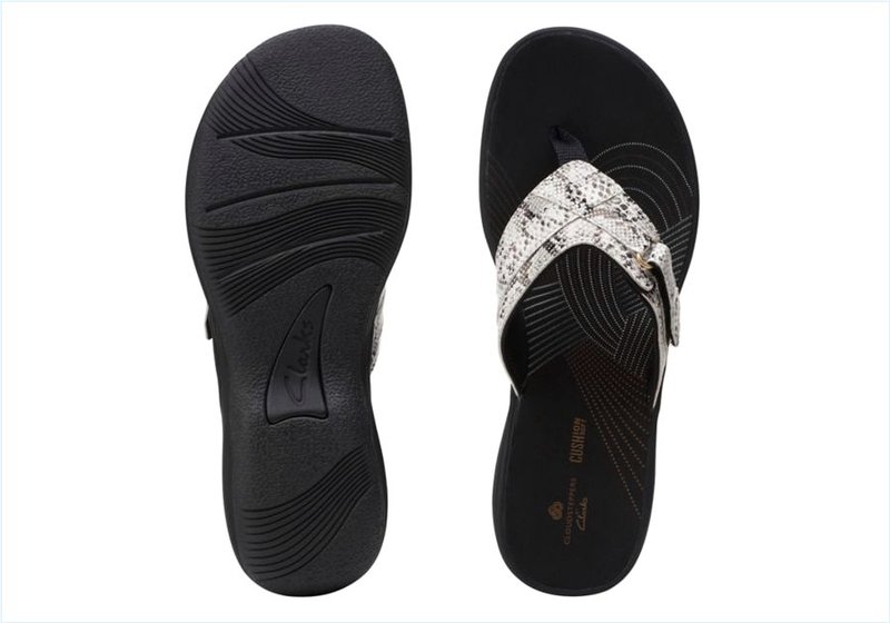  BREEZE SEA / Black Snake Womens Sandals