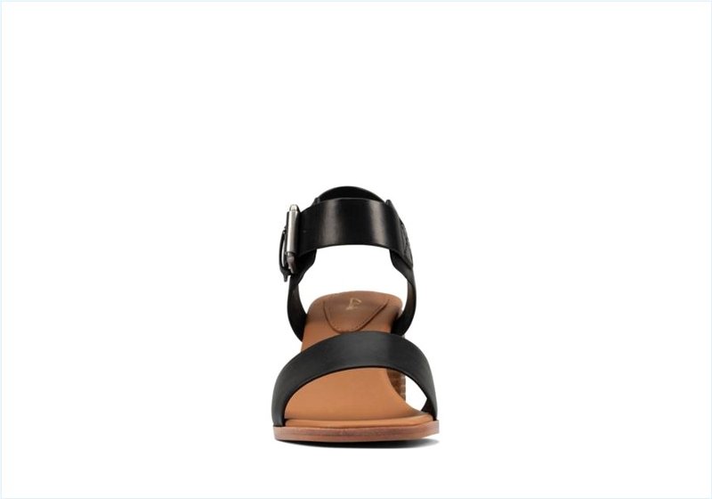  Landra 70 Strap / Black Leather Womens Sandals