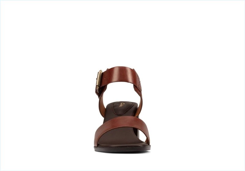  Landra 70 Strap / Dark Tan Leather Womens Sandals